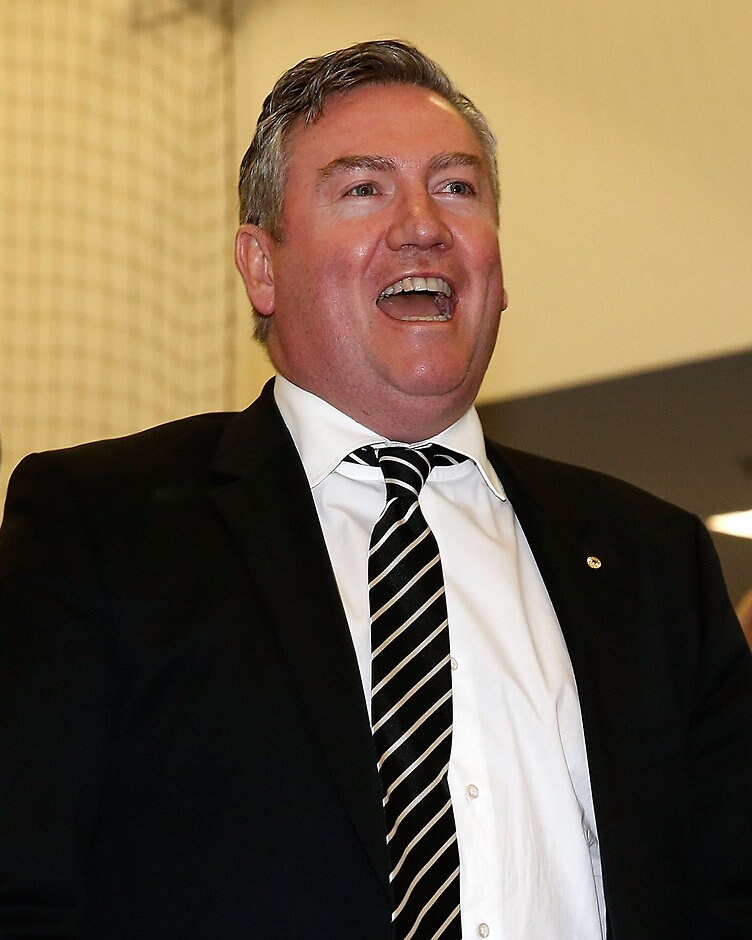 AFL 2015 Rd 22 - Geelong v Collingwood Pies president Eddie McGuire - ${keywords}